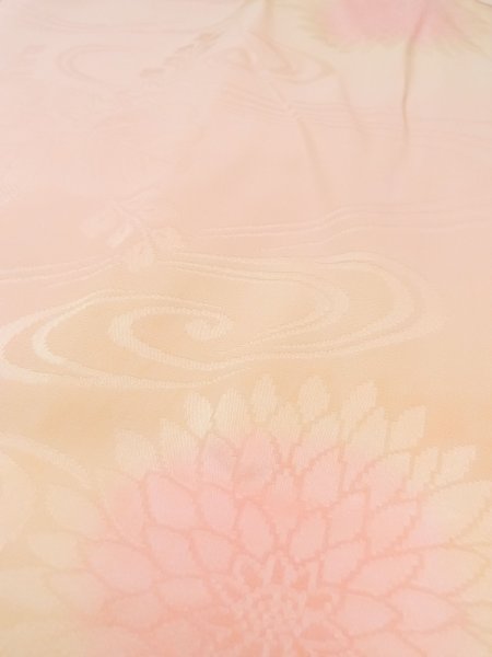 Photo9: M1215F Vintage Japanese women  Pale Pink JUBAN undergarment / Silk.    (Grade B) (9)