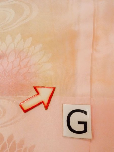 Photo20: M1215F Vintage Japanese women  Pale Pink JUBAN undergarment / Silk.    (Grade B) (20)