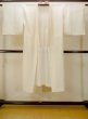 Photo1: M1215G Vintage Japanese women   White HITOE unlined / Silk.    (Grade B) (1)