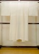 Photo2: M1215G Vintage Japanese women   White HITOE unlined / Silk.    (Grade B) (2)