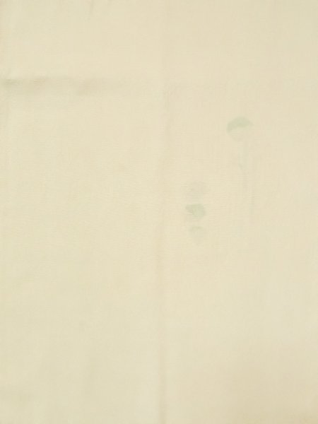 Photo3: M1215H Vintage Japanese women Pale Light Yellowish Green JUBAN undergarment / Silk.  There is an impression from use.  (Grade C) (3)