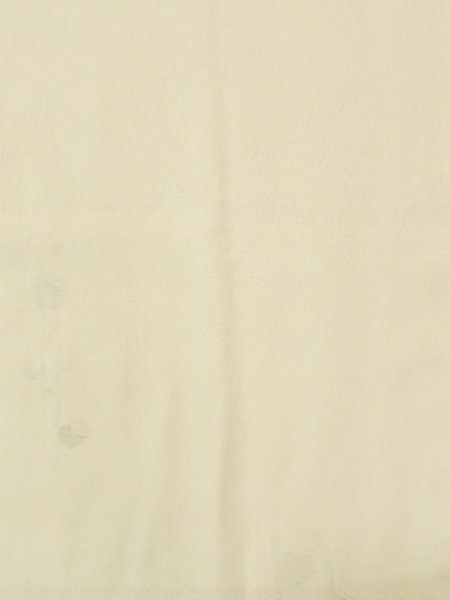 Photo4: M1215H Vintage Japanese women Pale Light Yellowish Green JUBAN undergarment / Silk.  There is an impression from use.  (Grade C) (4)