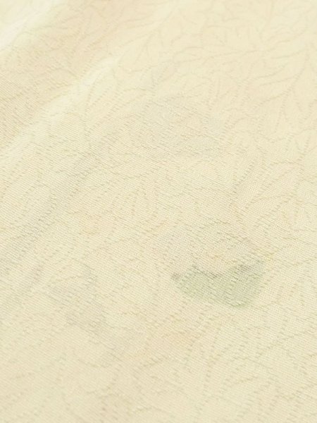 Photo7: M1215H Vintage Japanese women Pale Light Yellowish Green JUBAN undergarment / Silk.  There is an impression from use.  (Grade C) (7)