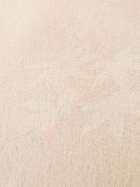 Photo8: M1215I Vintage Japanese women Pale Light Pink JUBAN undergarment / Synthetic. MOMIJI maple leaf,   (Grade C) (8)