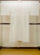 Photo2: M1215J Vintage Japanese women   White JUBAN undergarment / Linen. Bamboo leaf There is an impression from use.  (Grade C) (2)