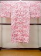 Photo2: M1215L Vintage Japanese women   Pink JUBAN undergarment / Synthetic. Grass,   (Grade C) (2)