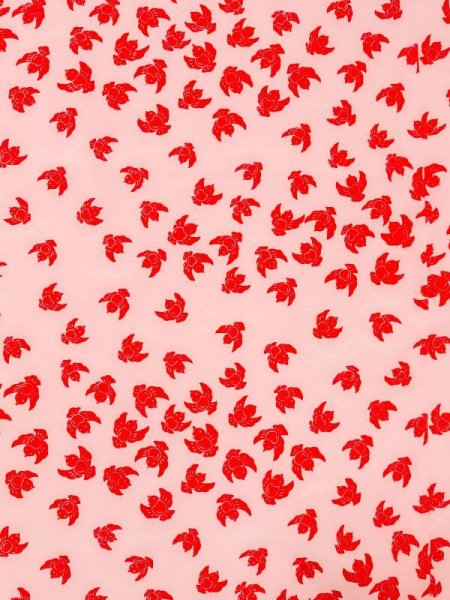 Photo3: M1215L Vintage Japanese women   Pink JUBAN undergarment / Synthetic. Grass,   (Grade C) (3)