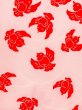 Photo5: M1215L Vintage Japanese women   Pink JUBAN undergarment / Synthetic. Grass,   (Grade C) (5)