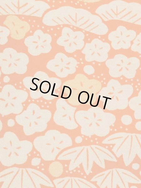 Photo5: M1215M Antique Japanese women   Ivory JUBAN undergarment / Silk. UME plum bloom,   (Grade C) (5)