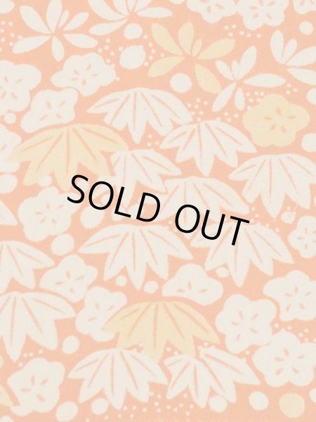 Photo6: M1215M Antique Japanese women   Ivory JUBAN undergarment / Silk. UME plum bloom,   (Grade C) (6)