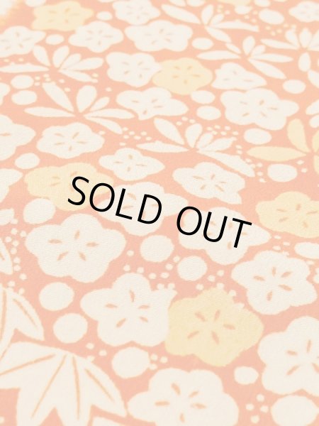 Photo10: M1215M Antique Japanese women   Ivory JUBAN undergarment / Silk. UME plum bloom,   (Grade C) (10)