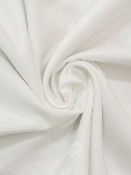 Photo10: M1215O Vintage Japanese women   White JUBAN undergarment / Synthetic.    (Grade C) (10)