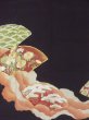 Photo5: M1215V Vintage Japanese women   Black TOMESODE formal / Silk. Chrysanthemum,   (Grade C) (5)