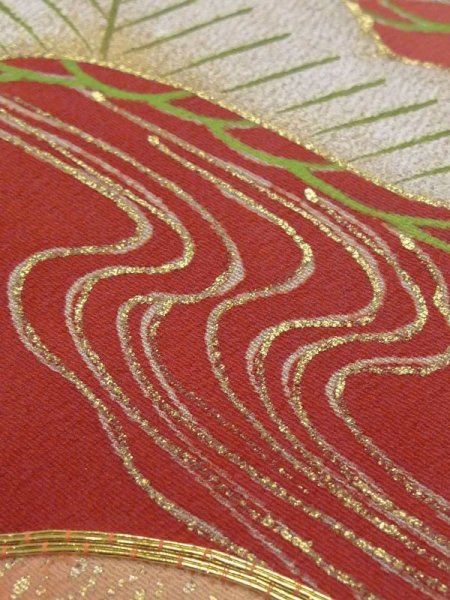 Photo14: M1215V Vintage Japanese women   Black TOMESODE formal / Silk. Chrysanthemum,   (Grade C) (14)