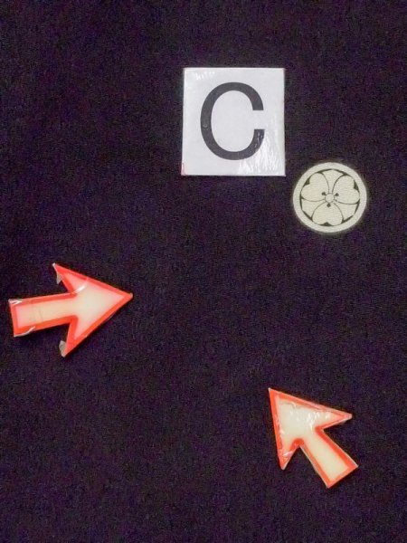 Photo19: M1215V Vintage Japanese women   Black TOMESODE formal / Silk. Chrysanthemum,   (Grade C) (19)