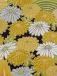 Photo9: M1216A Vintage Japanese women   Black TOMESODE formal / Silk. Chrysanthemum,   (Grade C) (9)