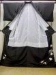 Photo3: M1216B Vintage Japanese women   Black TOMESODE formal / Silk. Flower,   (Grade C) (3)