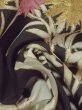 Photo14: M1216B Vintage Japanese women   Black TOMESODE formal / Silk. Flower,   (Grade C) (14)