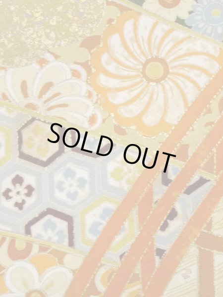 Photo8: M1228B Vintage Japanese women   Black TOMESODE formal / Silk. Chrysanthemum,   (Grade C) (8)