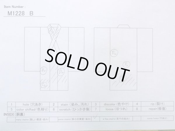 Photo16: M1228B Vintage Japanese women   Black TOMESODE formal / Silk. Chrysanthemum,   (Grade C) (16)