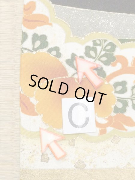 Photo19: M1228B Vintage Japanese women   Black TOMESODE formal / Silk. Chrysanthemum,   (Grade C) (19)