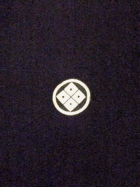 Photo4: M1228E Antique Japanese women   Black TOMESODE formal / Silk. Pine tree/branch/needle,   (Grade C) (4)