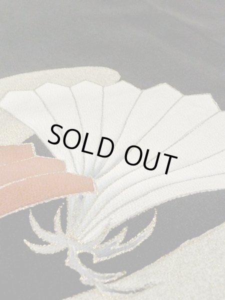 Photo10: M1228F Vintage Japanese women   Black TOMESODE formal / Silk. Haze,   (Grade C) (10)