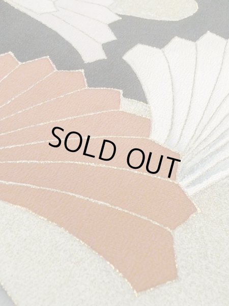 Photo11: M1228F Vintage Japanese women   Black TOMESODE formal / Silk. Haze,   (Grade C) (11)