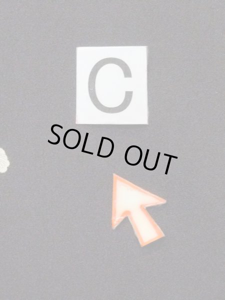 Photo18: M1228F Vintage Japanese women   Black TOMESODE formal / Silk. Haze,   (Grade C) (18)