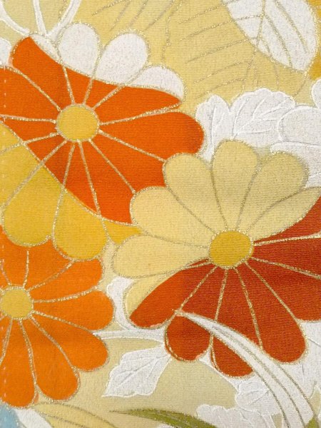 Photo8: M1228G Vintage Japanese women   Black TOMESODE formal / Silk. Chrysanthemum,   (Grade C) (8)