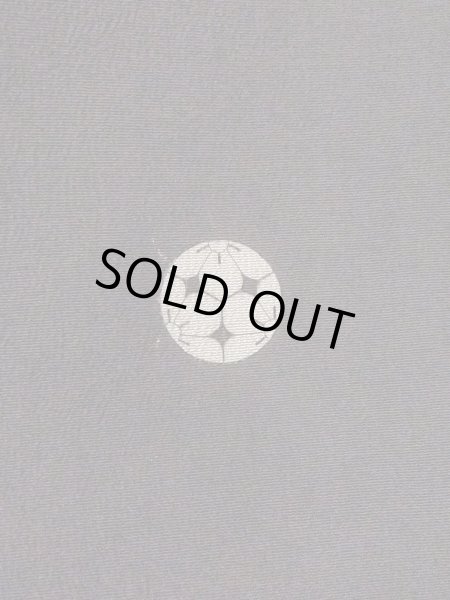 Photo4: M1228L Antique Japanese women   Black TOMESODE formal / Silk. Arabesque vine,   (Grade C) (4)