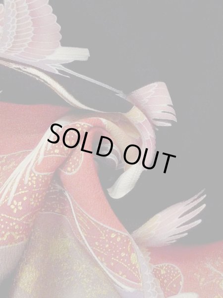 Photo14: M1228N Vintage Japanese women   Black TOMESODE formal / Silk. Flower,   (Grade C) (14)