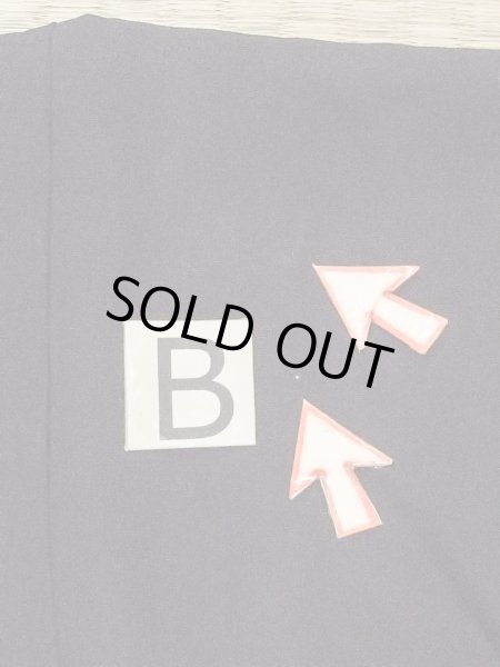 Photo19: M1228R Vintage Japanese women   Black TOMESODE formal / Synthetic. SAKURA cherry blossom,   (Grade C) (19)