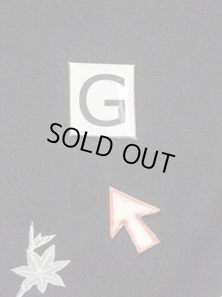 Photo24: M1228R Vintage Japanese women   Black TOMESODE formal / Synthetic. SAKURA cherry blossom,   (Grade C) (24)