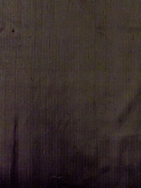 Photo4: Mint N0116A Vintage Japanese  Dark Brown Men's Kimono / Silk. Stripes There is an impression from use.  (Grade D) (4)