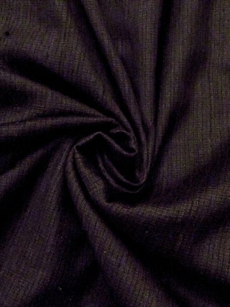 Photo9: Mint N0116A Vintage Japanese  Dark Brown Men's Kimono / Silk. Stripes There is an impression from use.  (Grade D) (9)
