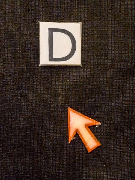 Photo15: Mint N0116A Vintage Japanese  Dark Brown Men's Kimono / Silk. Stripes There is an impression from use.  (Grade D) (15)