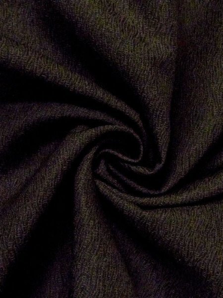 Photo9: N0116C Vintage Japanese  Dark Navy Blue Men's Kimono / Silk. Wood grain pattern   (Grade C) (9)