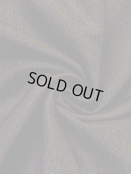 Photo9: N0116C Vintage Japanese  Dark Navy Blue Men's Kimono / Silk. Wood grain pattern   (Grade C) (9)