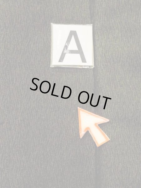 Photo12: N0116C Vintage Japanese  Dark Navy Blue Men's Kimono / Silk. Wood grain pattern   (Grade C) (12)