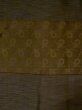 Photo3: N0116D Vintage Japanese Dark Grayish Olive Men's Kimono / Silk. Line,   (Grade C) (3)
