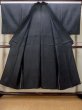 Photo2: Mint N0116E Vintage Japanese  Dark Navy Blue Men's Kimono / Silk. Stripes   (Grade A) (2)