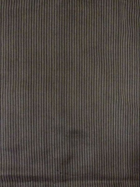 Photo2: N0116F Vintage Japanese  Dark Gray Men's Kimono / Silk. Line There is an impression from use.  (Grade D) (2)