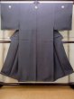 Photo1: N0116G Vintage Japanese   Black Men's Kimono / Silk.  Stains/Soils all over. Discolored all over. Aging deterioration.  (Grade D) (1)