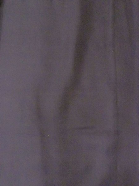 Photo4: N0116G Vintage Japanese   Black Men's Kimono / Silk.  Stains/Soils all over. Discolored all over. Aging deterioration.  (Grade D) (4)