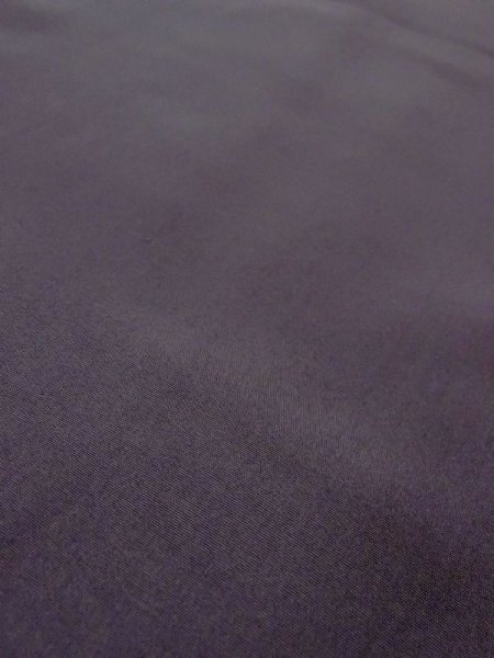 Photo8: N0116G Vintage Japanese   Black Men's Kimono / Silk.  Stains/Soils all over. Discolored all over. Aging deterioration.  (Grade D) (8)