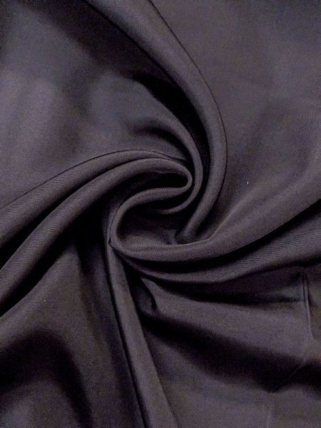 Photo10: N0116G Vintage Japanese   Black Men's Kimono / Silk.  Stains/Soils all over. Discolored all over. Aging deterioration.  (Grade D) (10)