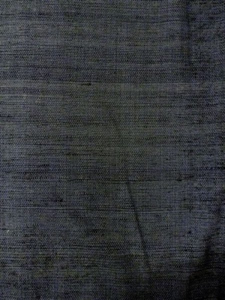 Photo4: N0116H Vintage Japanese  Grayish Navy Blue Men's Kimono / Silk. Line   (Grade C) (4)