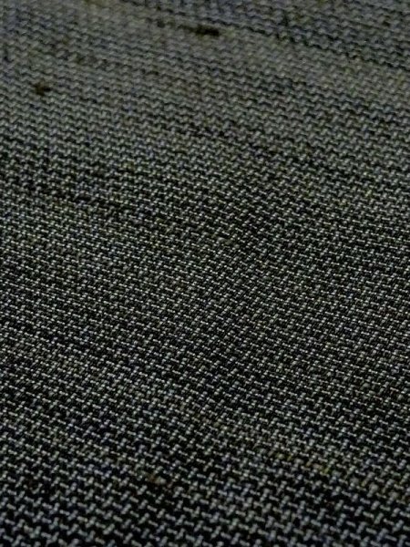 Photo7: N0116H Vintage Japanese  Grayish Navy Blue Men's Kimono / Silk. Line   (Grade C) (7)