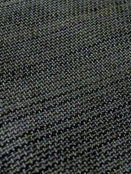 Photo8: N0116H Vintage Japanese  Grayish Navy Blue Men's Kimono / Silk. Line   (Grade C) (8)